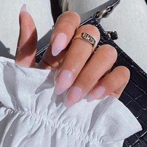 Translucent Pink - Salon Quality - Lasts 3+ weeks - Luxury - Gel - Short Almond